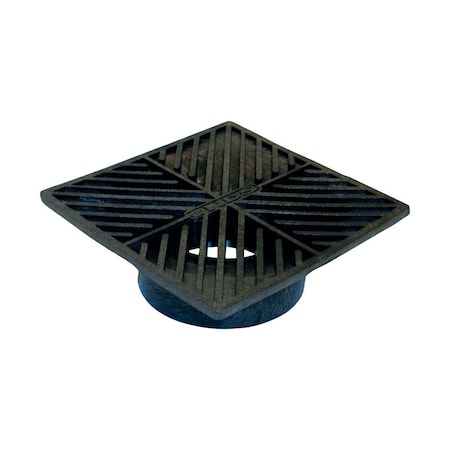 B & K NDS 6 in. Black Square Polyethylene Drain Grate 4